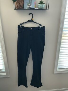 Denim&Co Black Flare Jeans